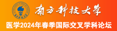 大鸡巴操穴视频南方科技大学医学2024年春季国际交叉学科论坛